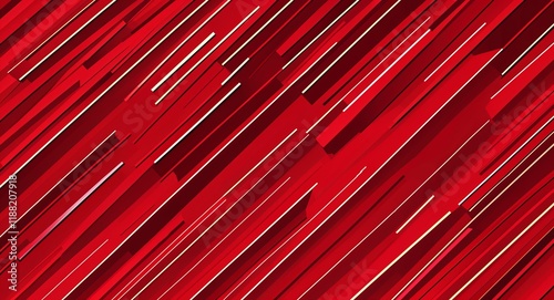 Simple red diagonal lines creating a sense of movement across a bold red pattern background