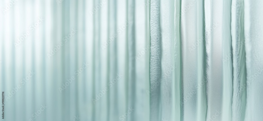 Obraz premium Textured glass surface with vertical lines creating a soft, diffused light effect, ideal for modern interior design and architectural applications, copy space for text