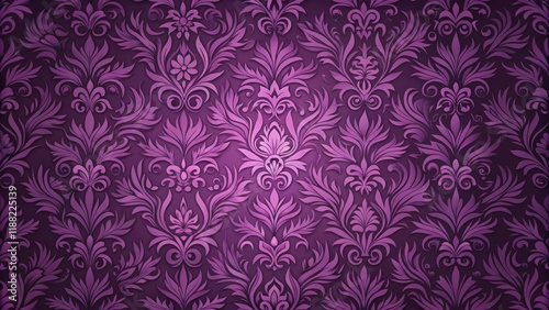 Elegant, luxurious, sophisticated seamless purple floral wallpaper with delicate pink accents and intricate details , floral photo