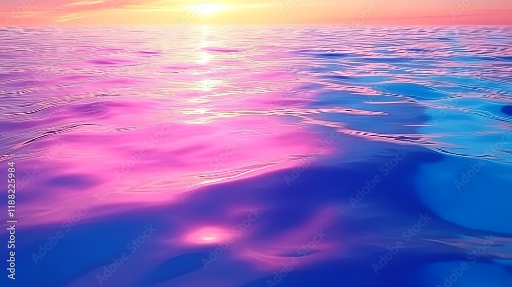 Obraz premium Vibrant Sunset Colors Reflecting On Ocean Water