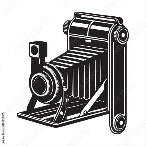 
Vintage Camera silhouette Design, Photo Camera Vector illustration, Camera Icon clipart Graphic
