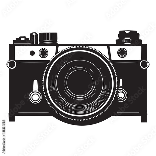 
Vintage Camera silhouette Design, Photo Camera Vector illustration, Camera Icon clipart Graphic
