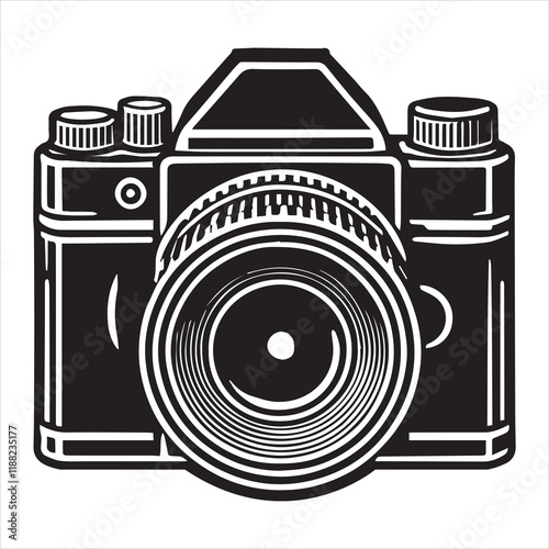 
Vintage Camera silhouette Design, Photo Camera Vector illustration, Camera Icon clipart Graphic
