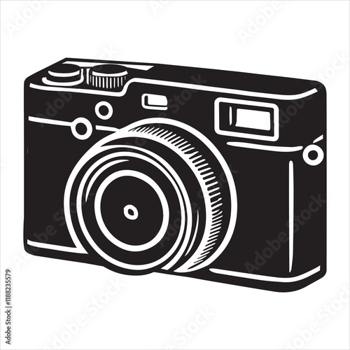 
Vintage Camera silhouette Design, Photo Camera Vector illustration, Camera Icon clipart Graphic
