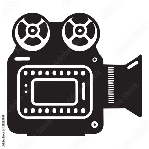 Vintage Camera silhouette Design, Photo Camera Vector illustration, 
