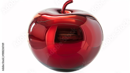 Close-up of a red apple-shaped decoration piece