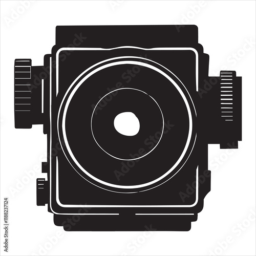 Vintage Camera silhouette Design, Photo Camera Vector illustration, 