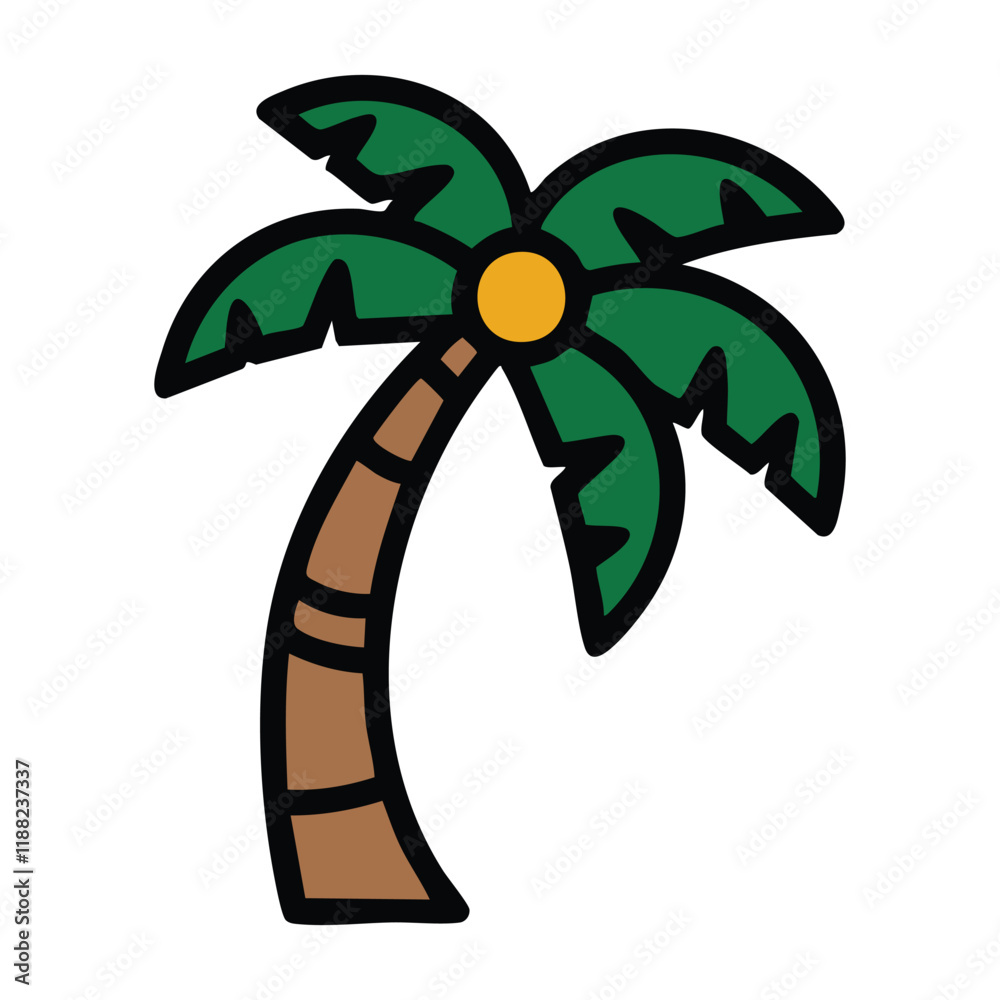 Black palm trees set isolated on white background. Palm silhouettes. Design of palm trees for posters, banners and promotional items. Vector illustration Black palm trees set isolated on white background. Palm silhouettes. Design of palm trees for posters, banners and promotional items. Vector illustration