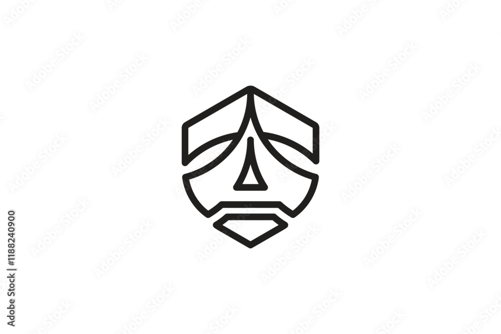letter A and armor shield logo letter A and armor shield logo