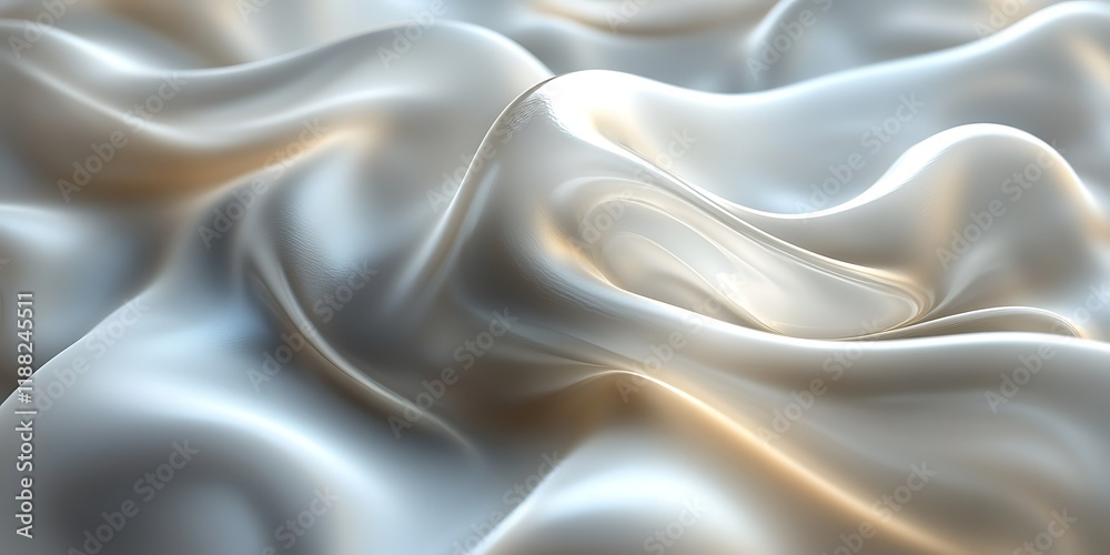 Fototapeta premium Smooth white fabric folds, elegant texture. Design background