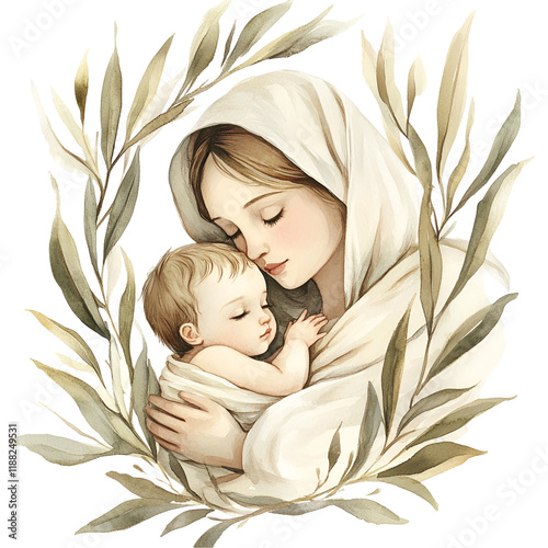 Nativity and Christmas Clipart Vector Illustration