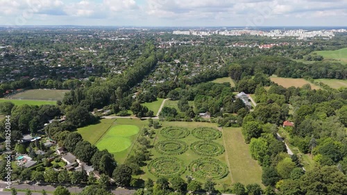 Aerial view of the Botanischer Volkspark Blankenfelde in Pankow, Berlin photo