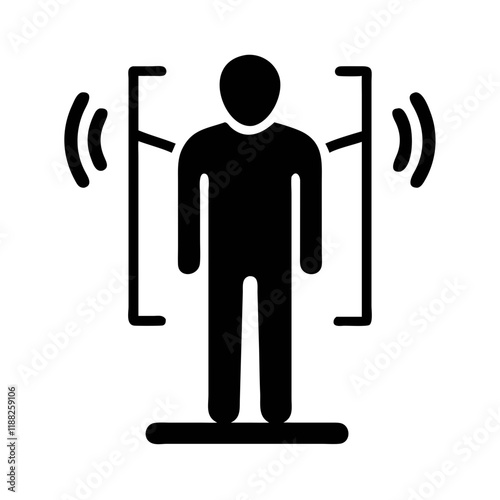 Body Scan Illustration – High-Quality Vector for Security and Technology Projects