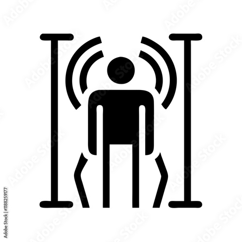 Person in Scanner Icon – Perfect for Safety, Detection, and Monitoring Designs"