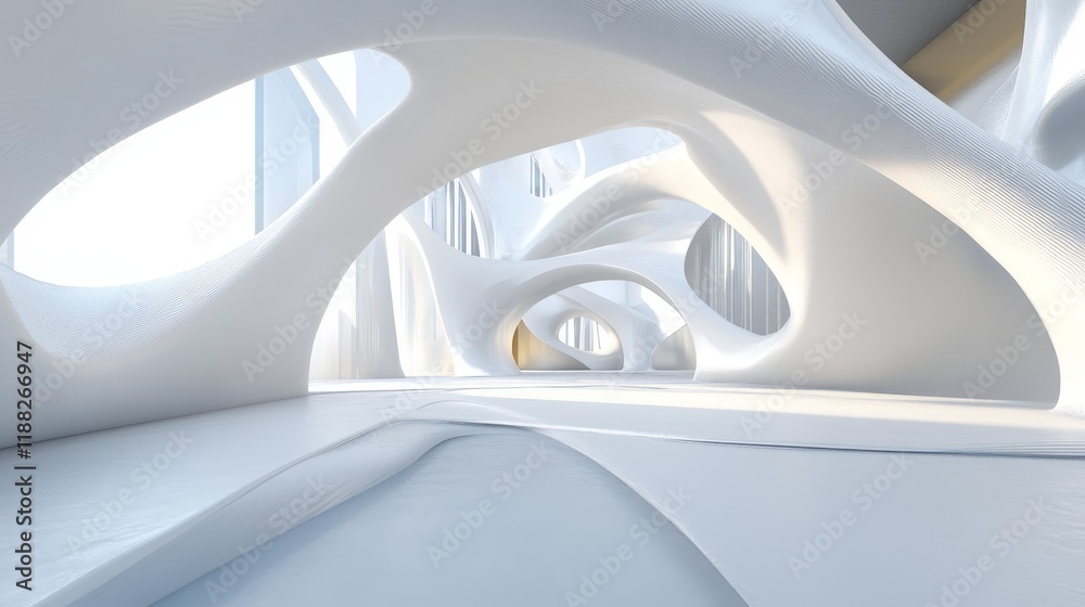 Abstract white futuristic architecture interior. (1) Abstract white futuristic architecture interior. (1)