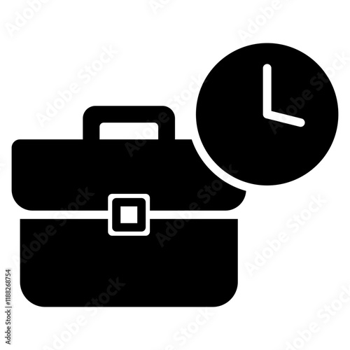 suitcase and time icon