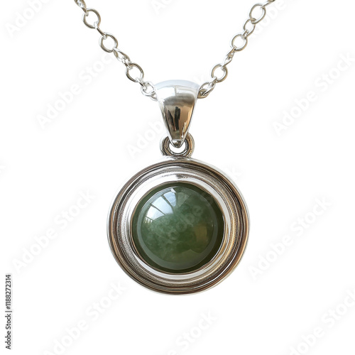 Elegant gemstone pendant necklace, showcased on a pristine white background, emphasizing its intricate design and vibrant color.