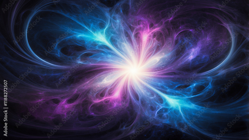 An abstract cosmic plasma energy burst An abstract cosmic plasma energy burst