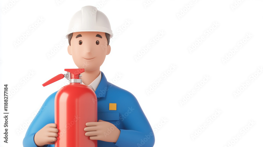 Safety aspects, A detailed 3D illustration depicting a safety officer conducting an inspection, showcasing high fidelity and professional elements. Safety aspects, A detailed 3D illustration depicting a safety officer conducting an inspection, showcasing high fidelity and professional elements.