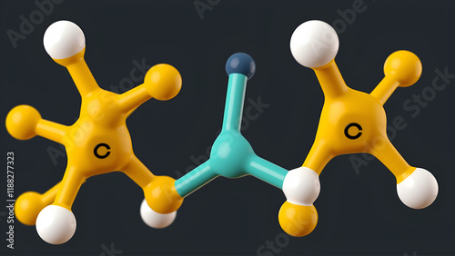 Dapsone, diaminodiphenyl sulfone, DDS molecule. It is sulfone antibiotic for the treatment of leprosy and dermatitis herpetiformis. Molecular model. 3D rendering photo