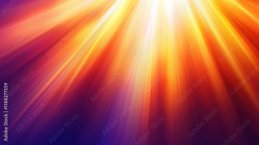 Obraz premium A vibrant burst of light radiates in warm hues, creating a dynamic and energetic atmosphere.