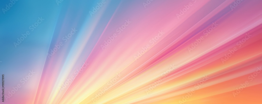 Fototapeta premium A vibrant gradient background showcasing soft hues of blue, pink, and orange, radiating light and warmth.