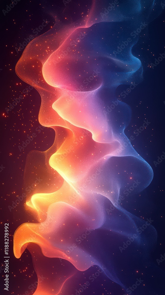 Obraz premium Abstract Cosmic Nebula: A Symphony of Colors and Light