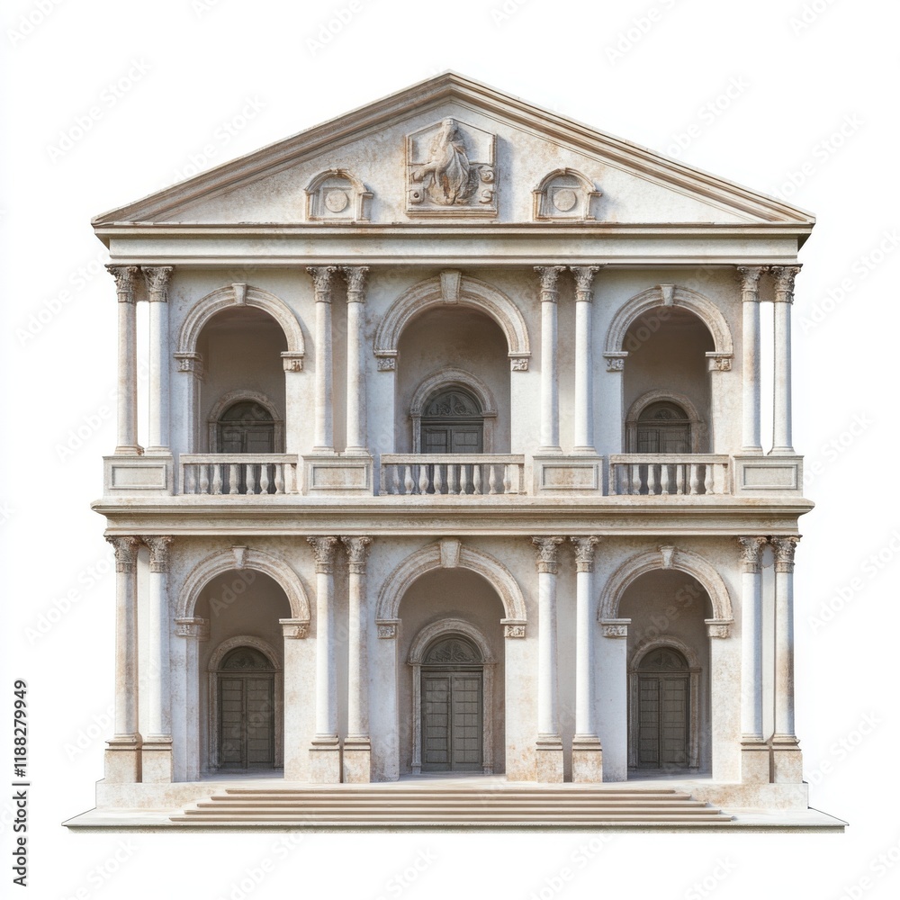 Obraz premium Layout of a Historical Building Restoration
