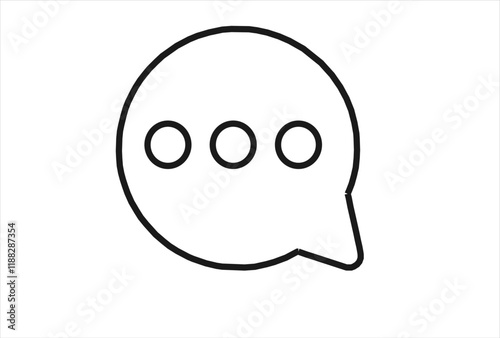 comment icon speech bubble symbol Chat message icons . line outline icons