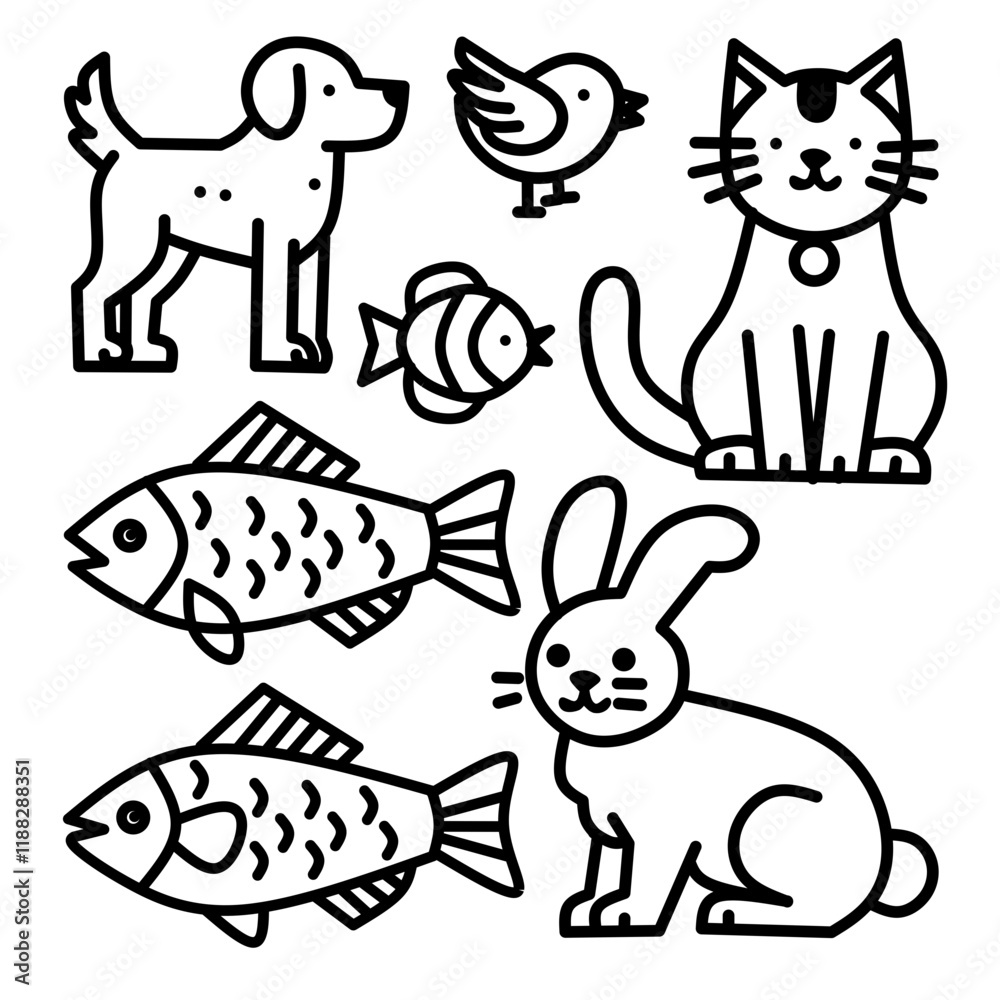 Obraz premium set of animals
