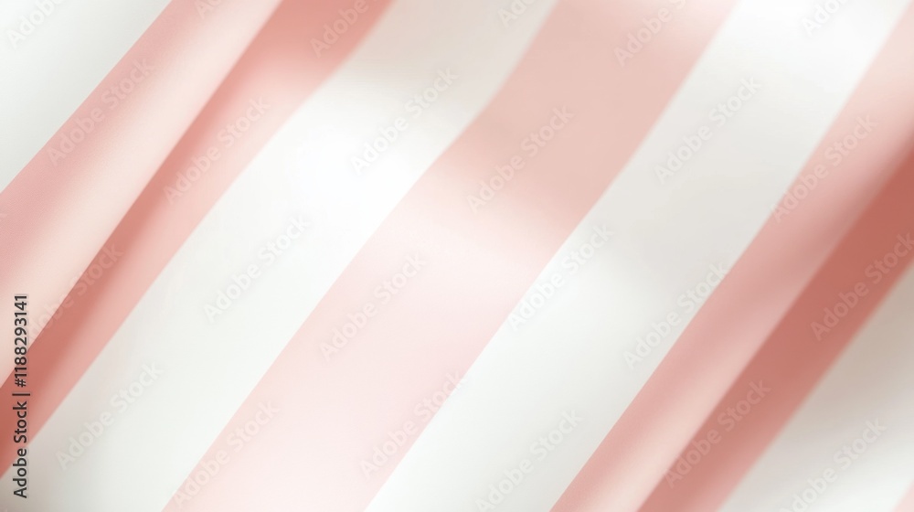 Abstract Pink and White Striped Fabric Texture Background Elegant Soft Pastel Diagonal Stripes