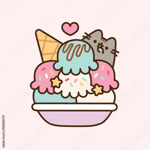 Pusheen cat dessert