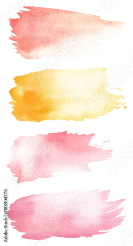 Watercolor brush strokes png transparent