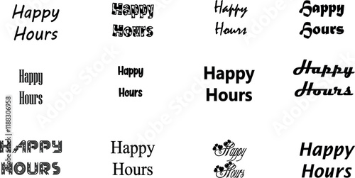 hour, happy, illustration, vector, retro, beverage, drink, alcohol, bar, symbol, banner, graphic, design, concept, text, sign, badge, glass, business, cocktail, isolated, icon, card, poster, vintage, 