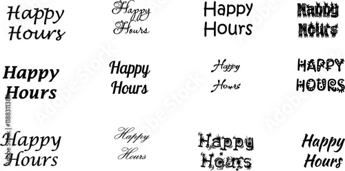 hour, happy, illustration, vector, retro, beverage, drink, alcohol, bar, symbol, banner, graphic, design, concept, text, sign, badge, glass, business, cocktail, isolated, icon, card, poster, vintage, 