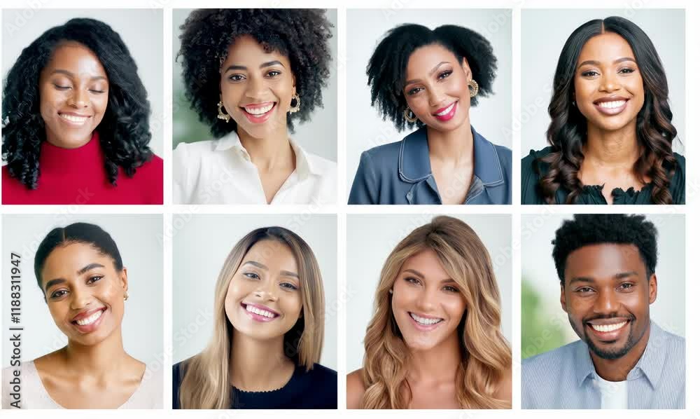 happy portraits of diverse individuals in a vibrant montage happy portraits of diverse individuals in a vibrant montage