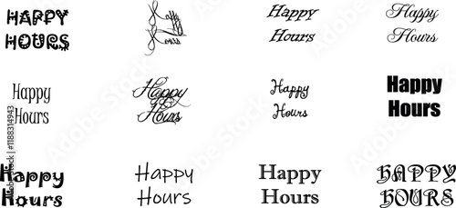 hour, happy, illustration, vector, retro, beverage, drink, alcohol, bar, symbol, banner, graphic, design, concept, text, sign, badge, glass, business, cocktail, isolated, icon, card, poster, vintage, 