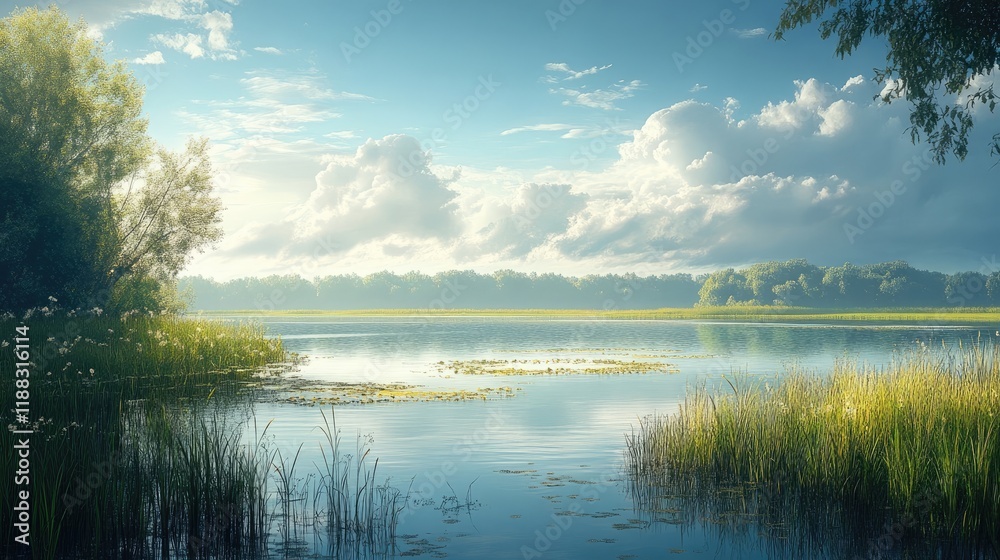 Obraz premium World Wetlands Day scenery.