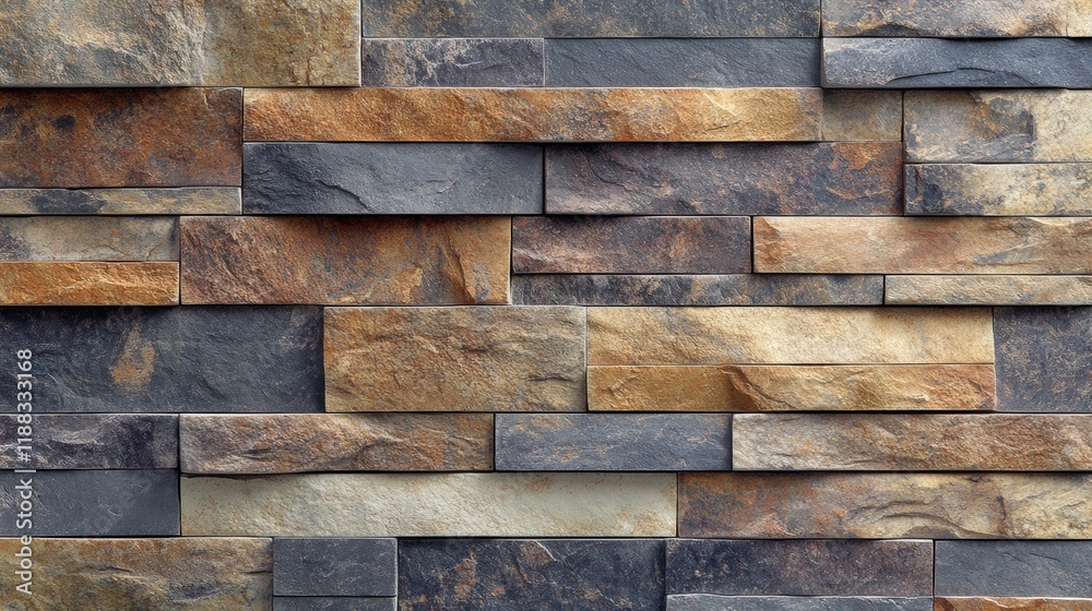 Rustic Brick Wall with Diverse Colors, Displaying Natural Wear and Rich Textural Details