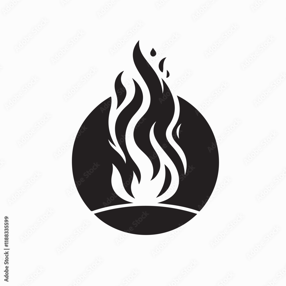 Obraz premium vector fire icon