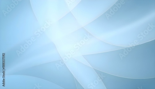 a blue and white abstract background with curved lines
