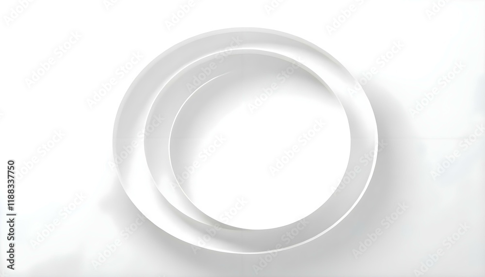 a white plate with a circular design on it a white plate with a circular design on it
