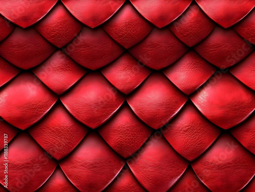 Red Dragon Scales Form a Textured and Protective Surface Seamlessly