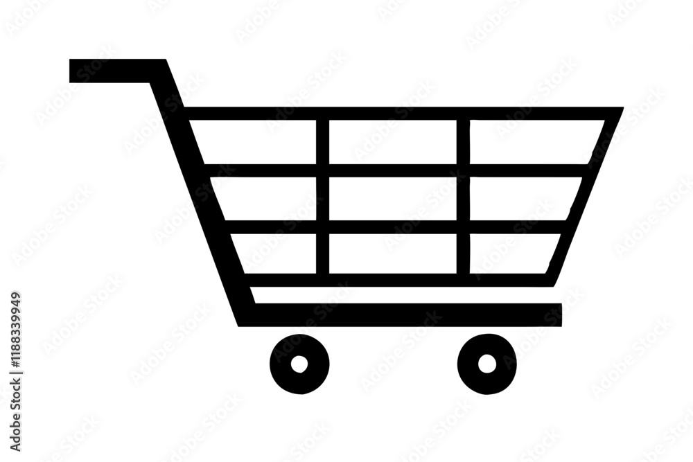 Simple Shopping Cart Icon Vector Illustration Simple Shopping Cart Icon Vector Illustration