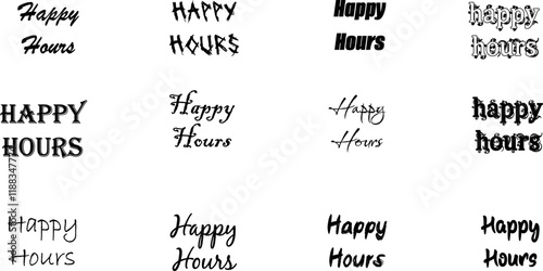 hour, happy, illustration, vector, retro, beverage, drink, alcohol, bar, symbol, banner, graphic, design, concept, text, sign, badge, glass, business, cocktail, isolated, icon, card, poster, vintage, 