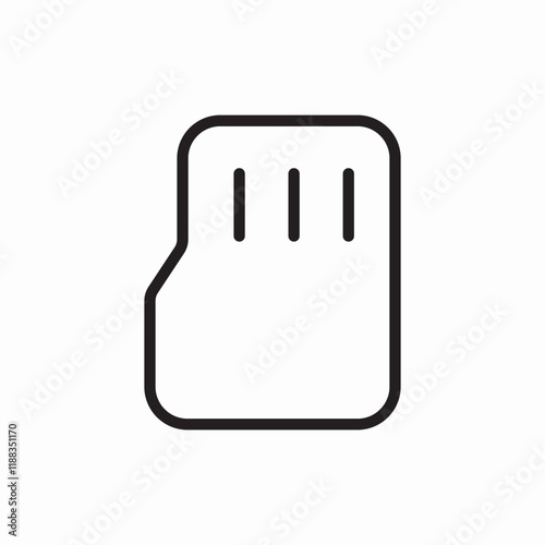memory card sim card con vector sign