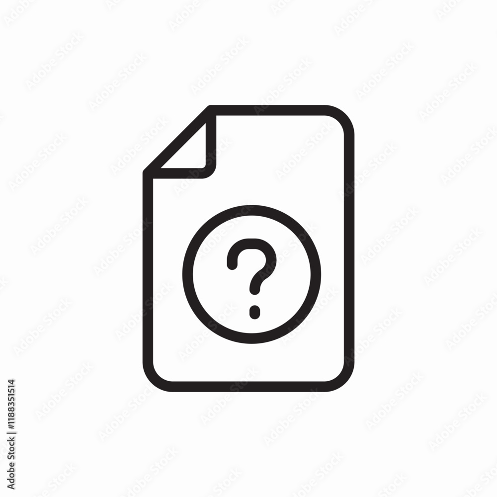 file question support icon vector sign file question support icon vector sign