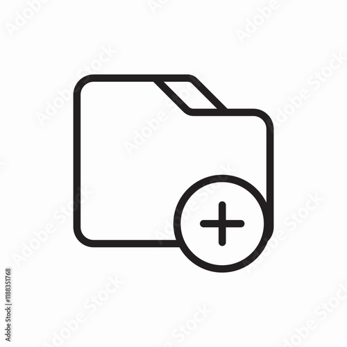 add folder plus icon vector sign