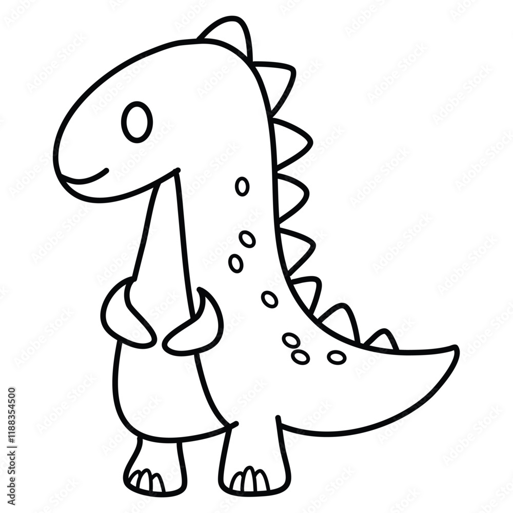Naklejka premium dinosaurus coloring page animal design