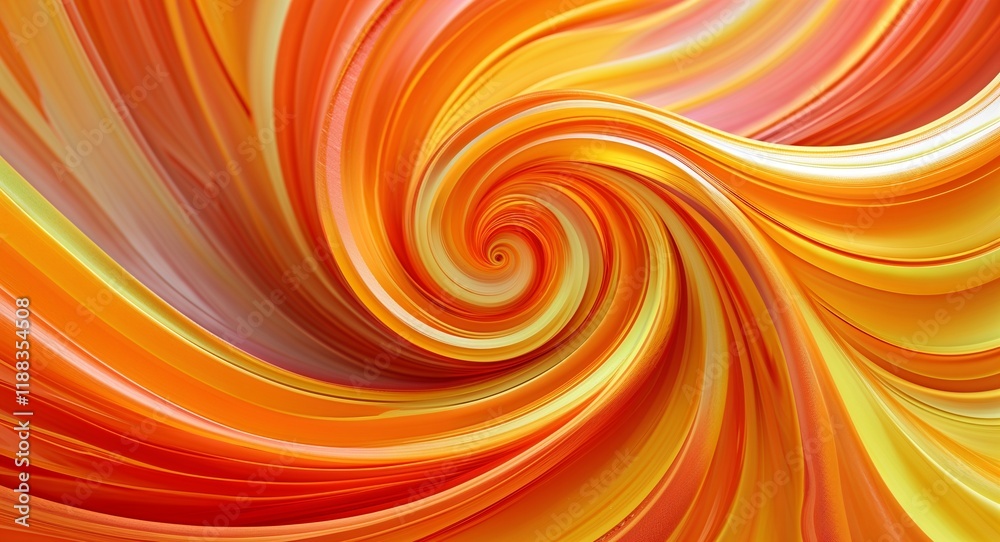 Bright orange swirls with yellow gradients Bright orange swirls with yellow gradients